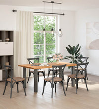 Esstisch Hellbraun 180x100x74 cm Massivholz Eiche Rechteckig