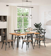 Esstisch Hellbraun 180x100x74 cm Massivholz Eiche Rechteckig