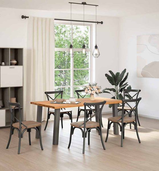 Esstisch Hellbraun 180x100x74 cm Massivholz Eiche Rechteckig