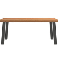 Esstisch Hellbraun 180x100x74 cm Massivholz Eiche Rechteckig