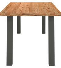 Esstisch Hellbraun 180x100x74 cm Massivholz Eiche Rechteckig