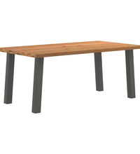 Esstisch Hellbraun 180x100x74 cm Massivholz Eiche Rechteckig