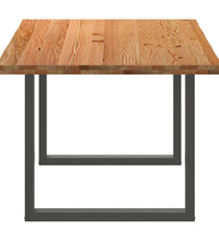 Esstisch Hellbraun 180x100x74 cm Massivholz Eiche Rechteckig