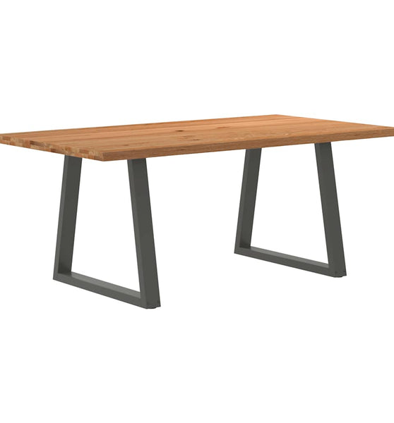 Esstisch mit Baumkanten 180x100x74 cm Massivholz Eiche