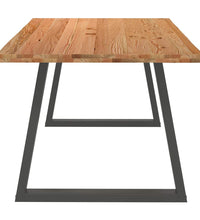 Esstisch mit Baumkanten 180x100x74 cm Massivholz Eiche