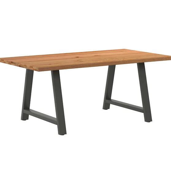 Esstisch mit Baumkanten 180x100x74 cm Massivholz Eiche Rechteck