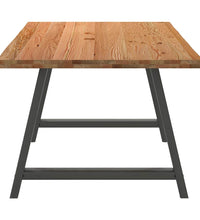 Esstisch mit Baumkanten 180x100x74 cm Massivholz Eiche Rechteck