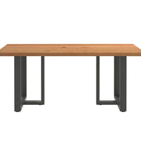 Esstisch mit Baumkanten 180x100x74 cm Massivholz Eiche Rechteck