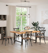 Esstisch Hellbraun 180x120x74 cm Massivholz Eiche Rechteckig