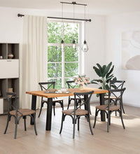 Esstisch Hellbraun 180x100x74 cm Massivholz Eiche Rechteckig