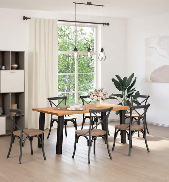 Esstisch Hellbraun 180x100x74 cm Massivholz Eiche Rechteckig