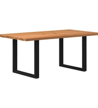 Esstisch Hellbraun 180x100x74 cm Massivholz Eiche Rechteckig