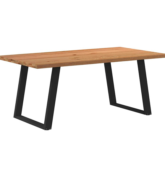 Esstisch mit Baumkanten 180x100x74 cm Massivholz Eiche Rechteck