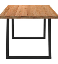 Esstisch mit Baumkanten 180x100x74 cm Massivholz Eiche Rechteck