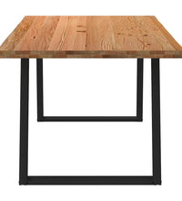 Esstisch mit Baumkanten 180x100x74 cm Massivholz Eiche Rechteck