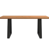 Esstisch mit Baumkanten 180x100x74 cm Massivholz Eiche