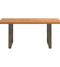 Esstisch Hellbraun 180x100x74 cm Massivholz Eiche Rechteckig