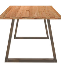 Esstisch mit Baumkanten 180x100x74 cm Massivholz Eiche