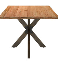 Esstisch mit Baumkanten 180x100x74 cm Massivholz Eiche Rechteck