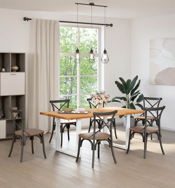 Esstisch Hellbraun 180x100x74 cm Massivholz Eiche Rechteckig