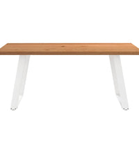 Esstisch mit Baumkanten 180x100x74 cm Massivholz Eiche Rechteck