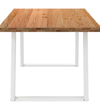 Esstisch mit Baumkanten 180x100x74 cm Massivholz Eiche Rechteck