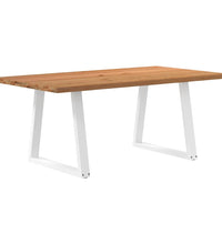 Esstisch mit Baumkanten 180x100x74 cm Massivholz Eiche