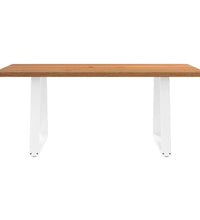 Esstisch mit Baumkanten 180x100x74 cm Massivholz Eiche