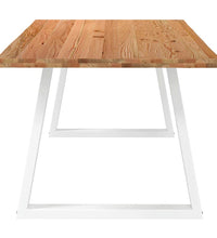 Esstisch mit Baumkanten 180x100x74 cm Massivholz Eiche