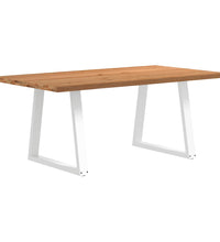 Esstisch mit Baumkanten 180x100x74 cm Massivholz Eiche