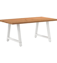 Esstisch mit Baumkanten 180x100x74 cm Massivholz Eiche Rechteck