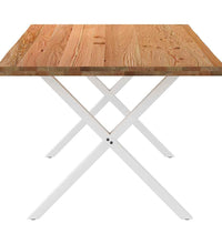 Esstisch mit Baumkanten 180x100x74 cm Massivholz Eiche Rechteck