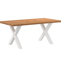 Esstisch mit Baumkanten 180x100x74 cm Massivholz Eiche Rechteck