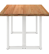 Esstisch mit Baumkanten 180x100x74 cm Massivholz Eiche Rechteck