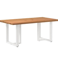 Esstisch mit Baumkanten 180x100x74 cm Massivholz Eiche Rechteck