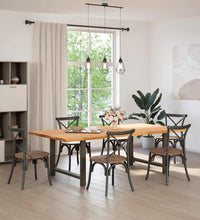 Esstisch Hellbraun 240x120x74 cm Massivholz Eiche Rechteckig
