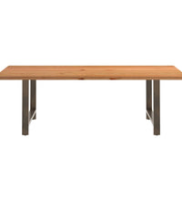 Esstisch Hellbraun 240x120x74 cm Massivholz Eiche Rechteckig