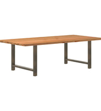 Esstisch Hellbraun 240x120x74 cm Massivholz Eiche Rechteckig