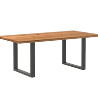 Esstisch Hellbraun 200x100x74 cm Massivholz Eiche Rechteckig