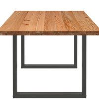 Esstisch Hellbraun 200x100x74 cm Massivholz Eiche Rechteckig