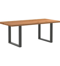 Esstisch Hellbraun 200x100x74 cm Massivholz Eiche Rechteckig