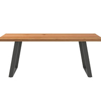 Esstisch Hellbraun 200x100x74 cm Massivholz Eiche Rechteckig