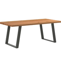 Esstisch Hellbraun 200x100x74 cm Massivholz Eiche Rechteckig