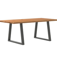 Esstisch Hellbraun 200x100x74 cm Massivholz Eiche Rechteckig