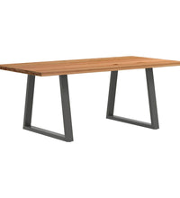 Esstisch Hellbraun 200x100x74 cm Massivholz Eiche Rechteckig