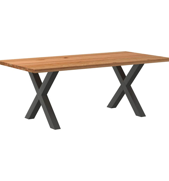 Esstisch Hellbraun 200x100x74 cm Massivholz Eiche Rechteckig