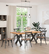 Esstisch Hellbraun 200x100x74 cm Massivholz Eiche Rechteckig