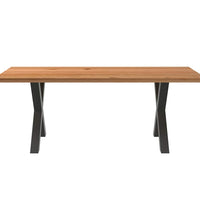 Esstisch Hellbraun 200x100x74 cm Massivholz Eiche Rechteckig