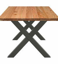 Esstisch Hellbraun 200x100x74 cm Massivholz Eiche Rechteckig