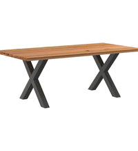 Esstisch Hellbraun 200x100x74 cm Massivholz Eiche Rechteckig